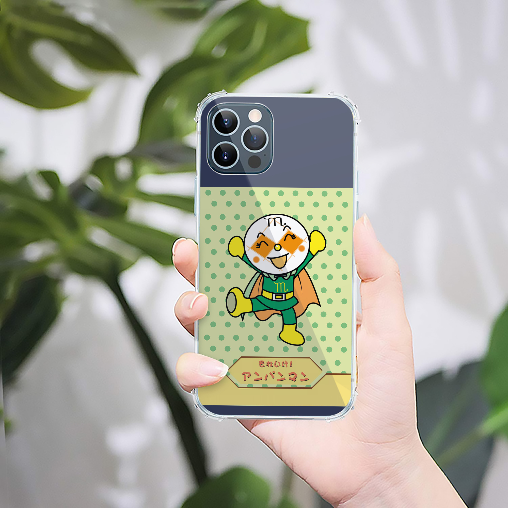 （画像用） アンパンマン Anpanman 【iPhone 12シリーズ対応】透明スマホケース（クリアソフトケース）